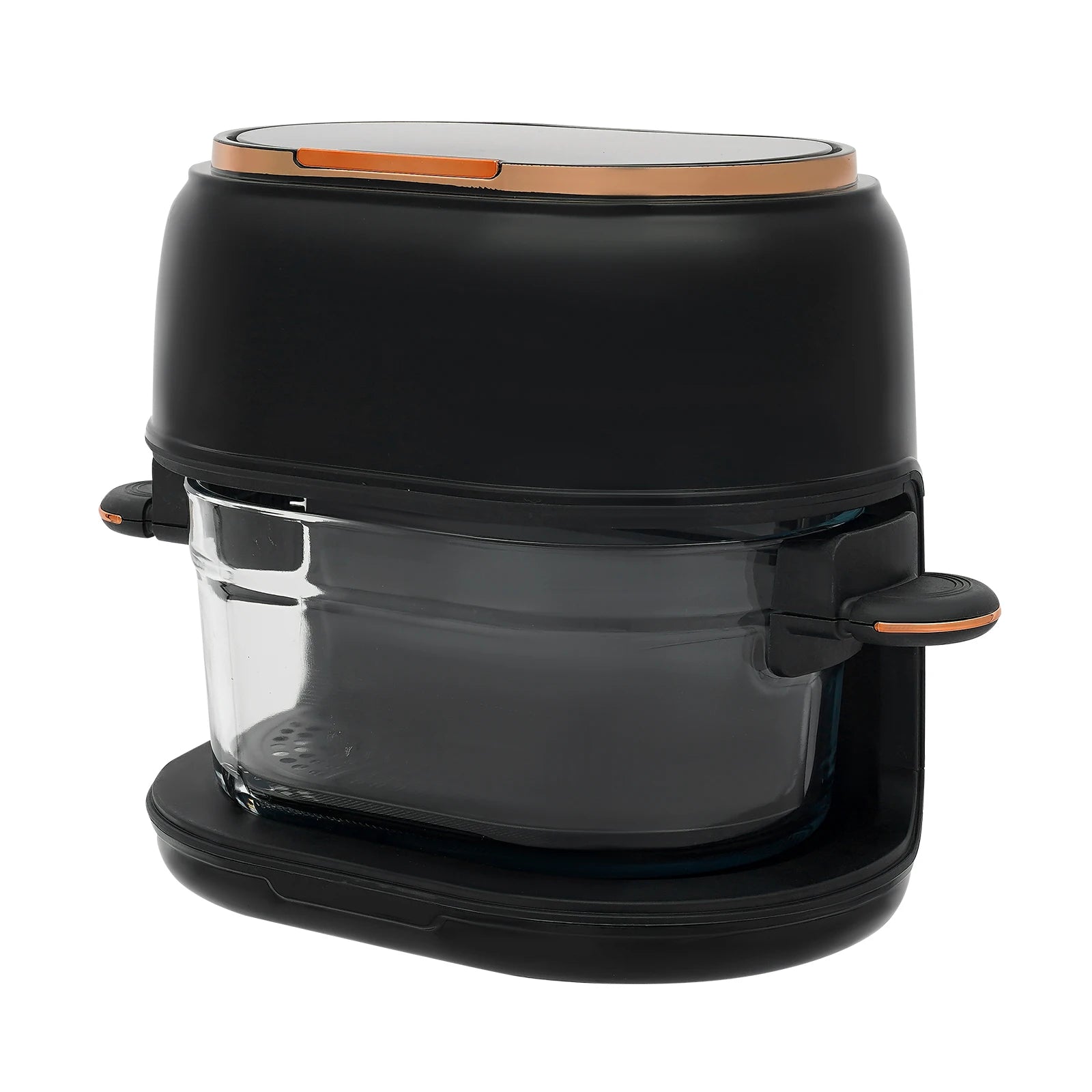 Air fryer safety features cool-touch handle and auto shut-off.
