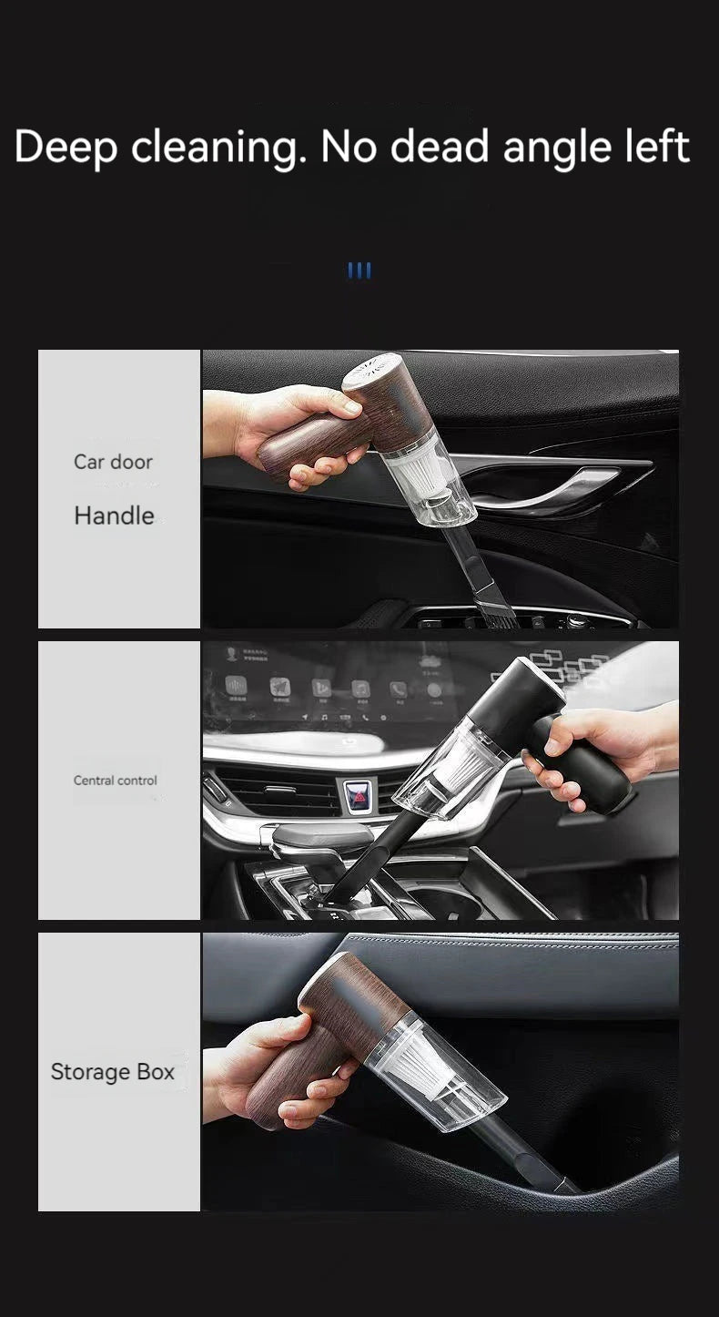 Car Vacuum Cleaner 120000PA Powerful Cleaning Machine Cars Cleaner Mini Wireless Portable Hand held Cleaner for Home Appliance