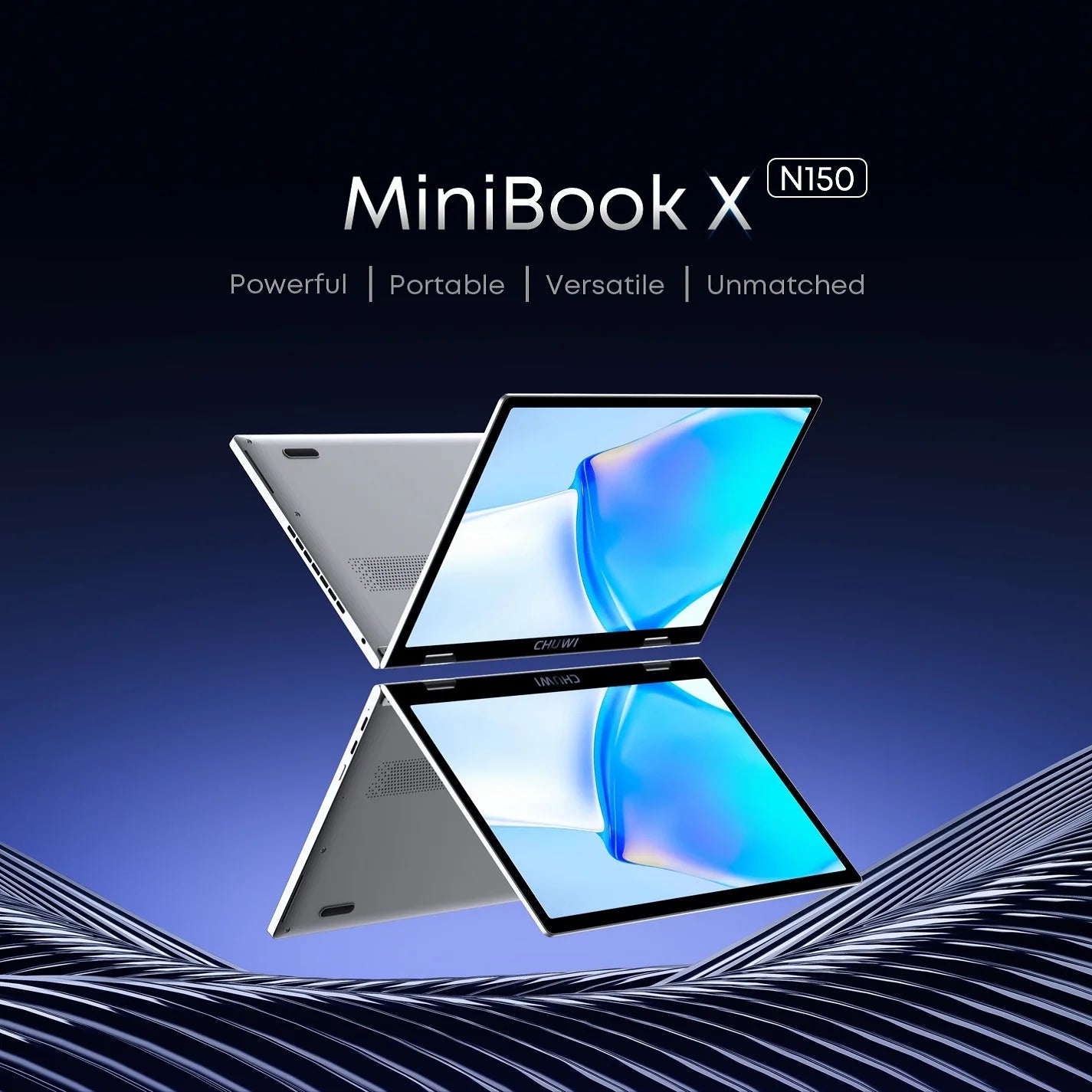 CHUWI MiniBook X 2-in-1 convertible laptop with 10.51 inch touchscreen display.

