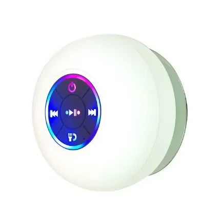 BibangS dark luxury Bluetooth shower speaker product infographic - RGB LED waterproof - BibangS
