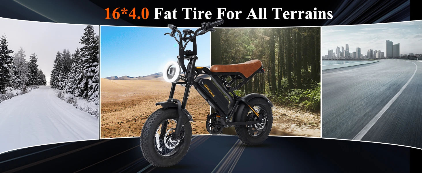 Bodywel M16 1500W motor electric mountain bike close-up.

