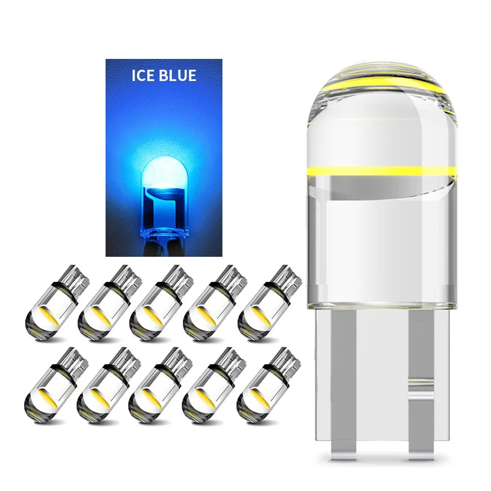 T10 COB LED red light pack of 10 bulbs.