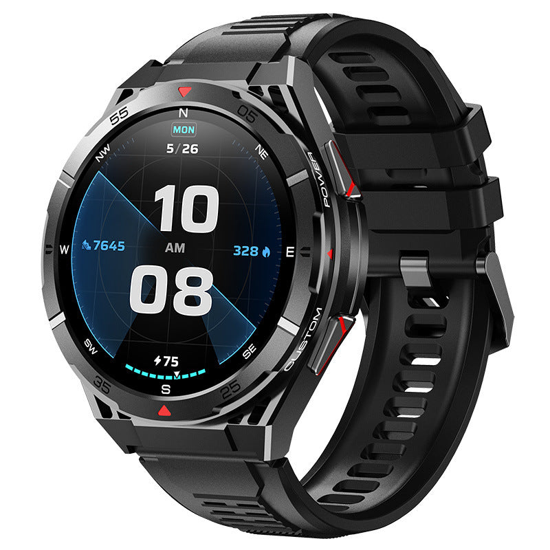 Smart Bluetooth GPS watch black color tactical design men's smartwatch 198g.