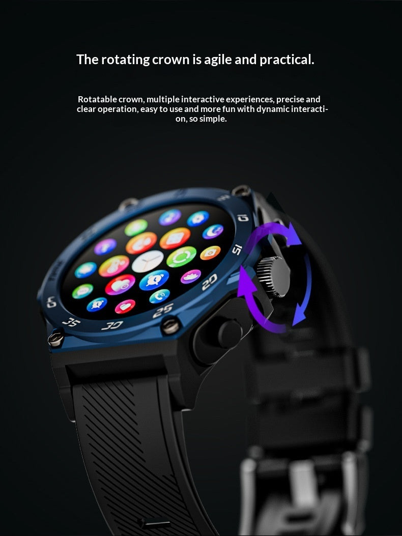 Bluetooth smartwatch with colorful display and fitness tracking features.
