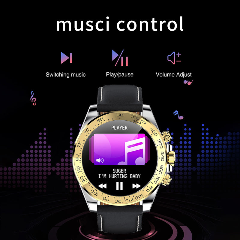 AW13 smart watch 1.28 inch touch display heart rate monitor chronograph dial.
