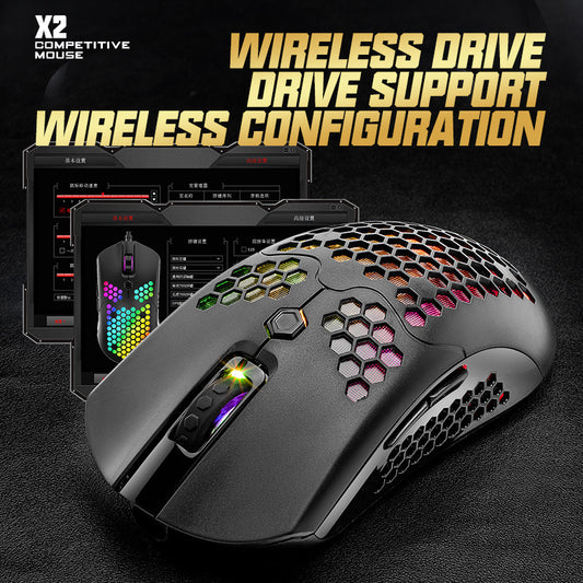 RGB gaming mouse Free Wolf X2 with customizable lighting effects.

