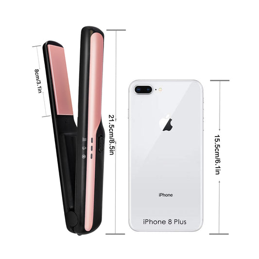 Heated beard styling comb with 2400mAh battery rose gold
