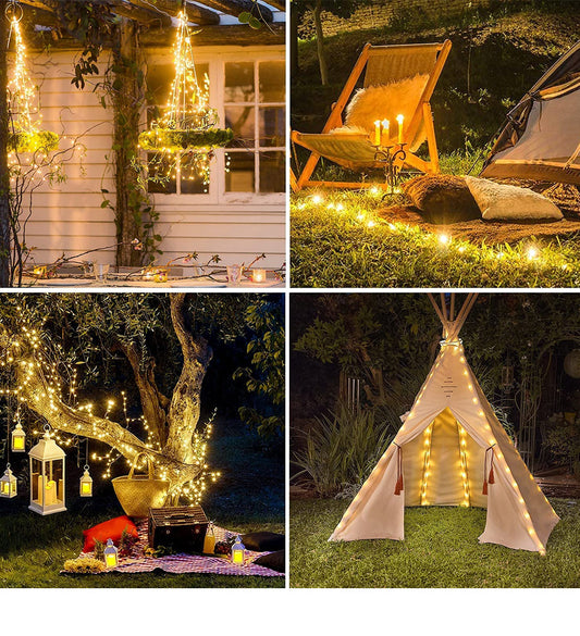 Smart Bluetooth Copper Wire Fairy String Lights - App Control RGB LED Garland for Christmas & Home Decor