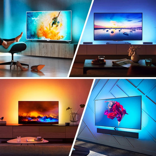 Tuya Smart APP Voice Control HD HDMI TV Screen Synchronized Atmosphere Light
