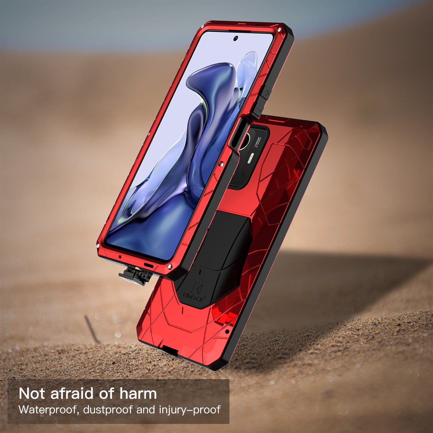 Case For Xiaomi 11T with Tempered Glass Metal Heavy Duty Protection Cover Shockproof Dropproof Dustproof Mi 11T  Pro Phone Case