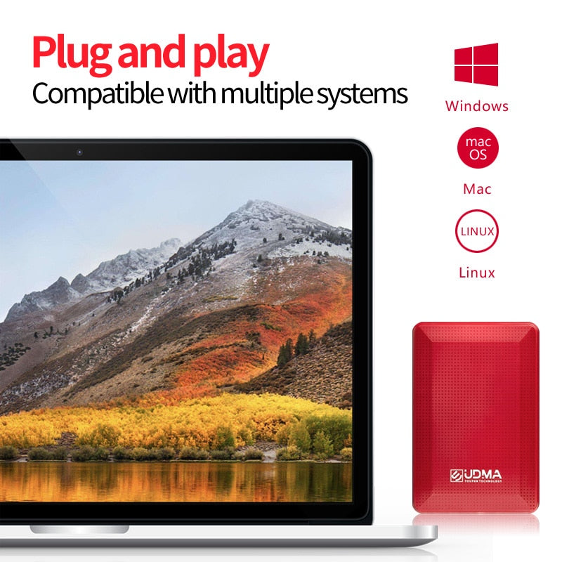 UDMA 2.5&quot; USB3.0 HDD Portable External Hard Drive  for PC,PS4,PS5, MacBook,Tablet, TV  PS4 5 Xbox 1Tb 2T 750G 500G 320GB NTFS