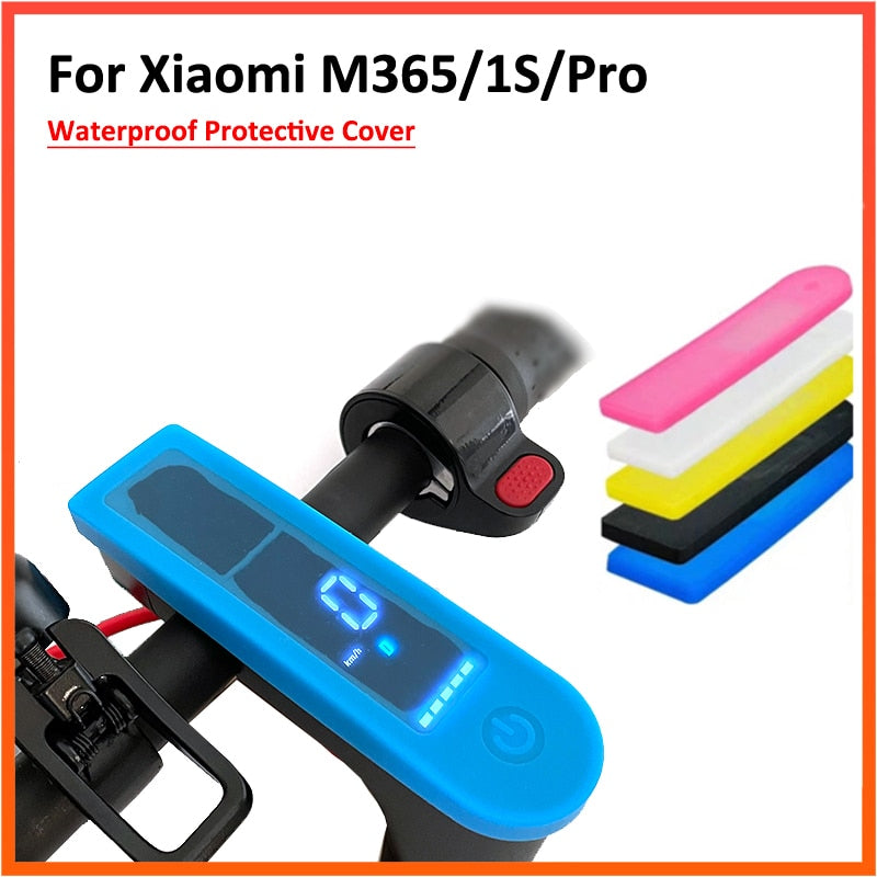 Waterproof silicone protective cover for Xiaomi M365 scooter display screen.
