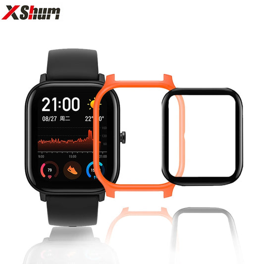 Amazfit GTS Case protector with Film for Xiaomi amazfit GTS Glass Accessories Bumper Screen Protection Protective Shell Case