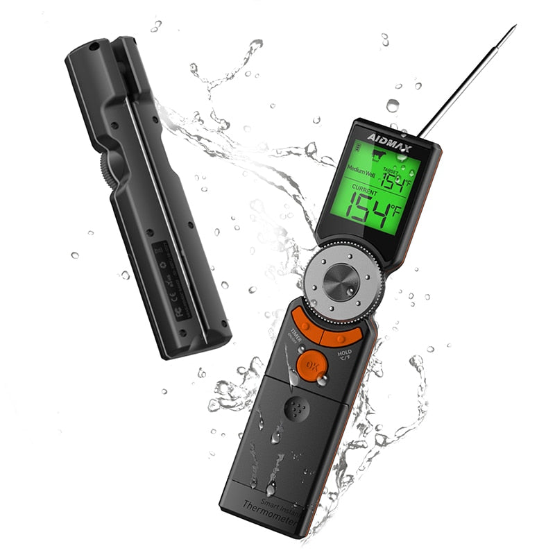 AidMax Mini6 Instant Read Waterproof Digital Electronic Kitchen Cooking BBQ Grill Meat Thermometer For Oven