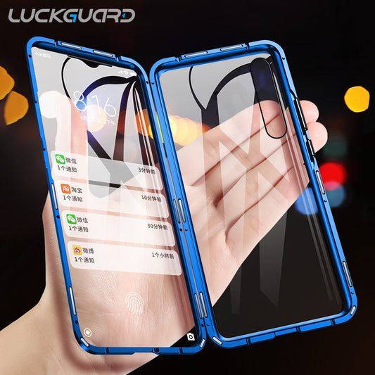 360 Full Protection Flip Magnetic Double Side Glass Case For Xiaomi Mi 8 9 SE 9T 10T 10 Pro CC9E 11 Lite A3 Poco M3 F3 Cover