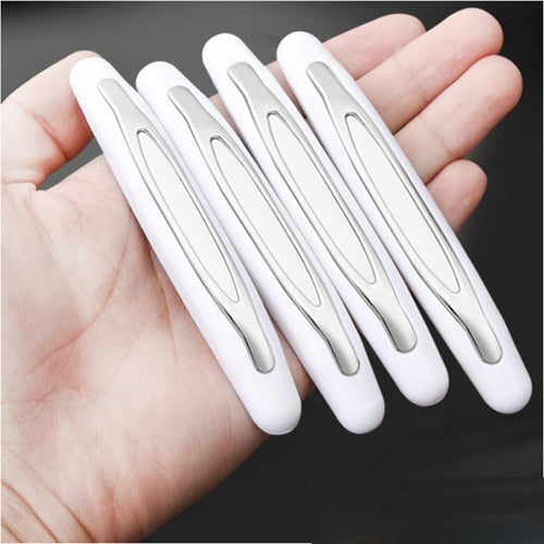 Black anti-collision rubber moulding strip for car door edge protection – set of 4, self-adhesive.
