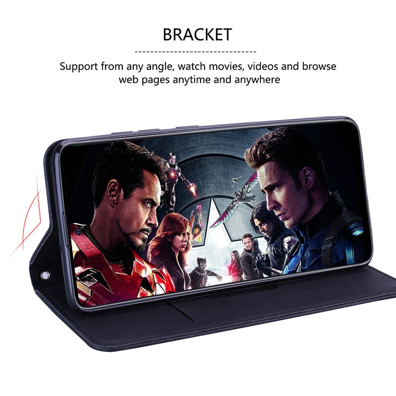 For Huawei P Smart FIG-LX1 Case Magnetic Leather Wallet Flip Card Hold Phone Case For Huawei P Smart 2018 Psmart Cover Coque