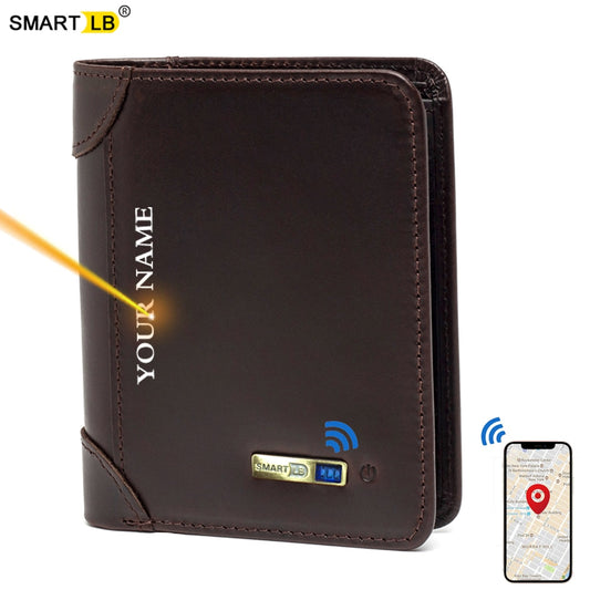 Smart Anti-lost wallets man genuine leather high quality short wallets purses men&#39;s purse Men Coin Purse thin Small Walet Pocket