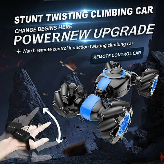Remote Control Stunt Car Gesture Induction Twisting Off-Road Vehicle Light Music Drift Dancing Side Driving RC Toy Gift for Kids