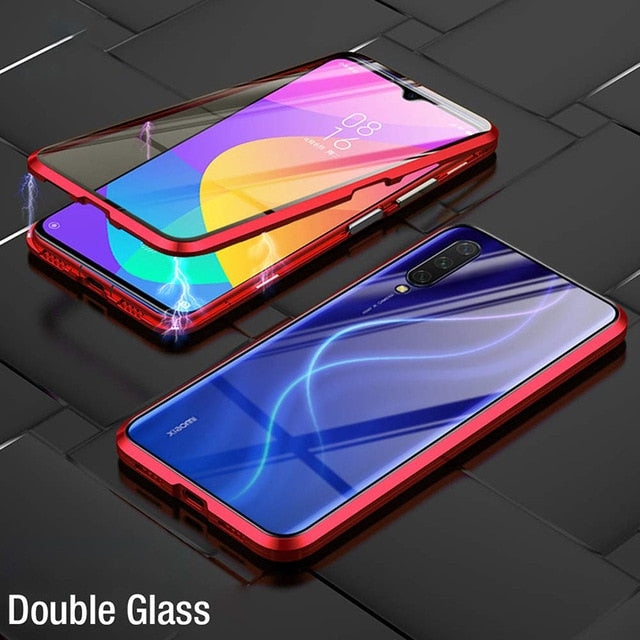 360 Full Protection Flip Magnetic Double Side Glass Case For Xiaomi Mi 8 9 SE 9T 10T 10 Pro CC9E 11 Lite A3 Poco M3 F3 Cover