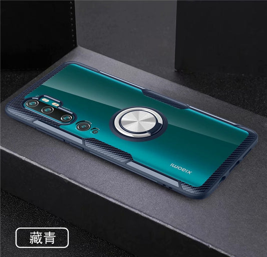For Xiaomi Mi Note 10 Mi10 Pro Case Car Magnetic stand Holder Case for Xiaomi CC9 Pro Transparent Clear Glass Back Cover