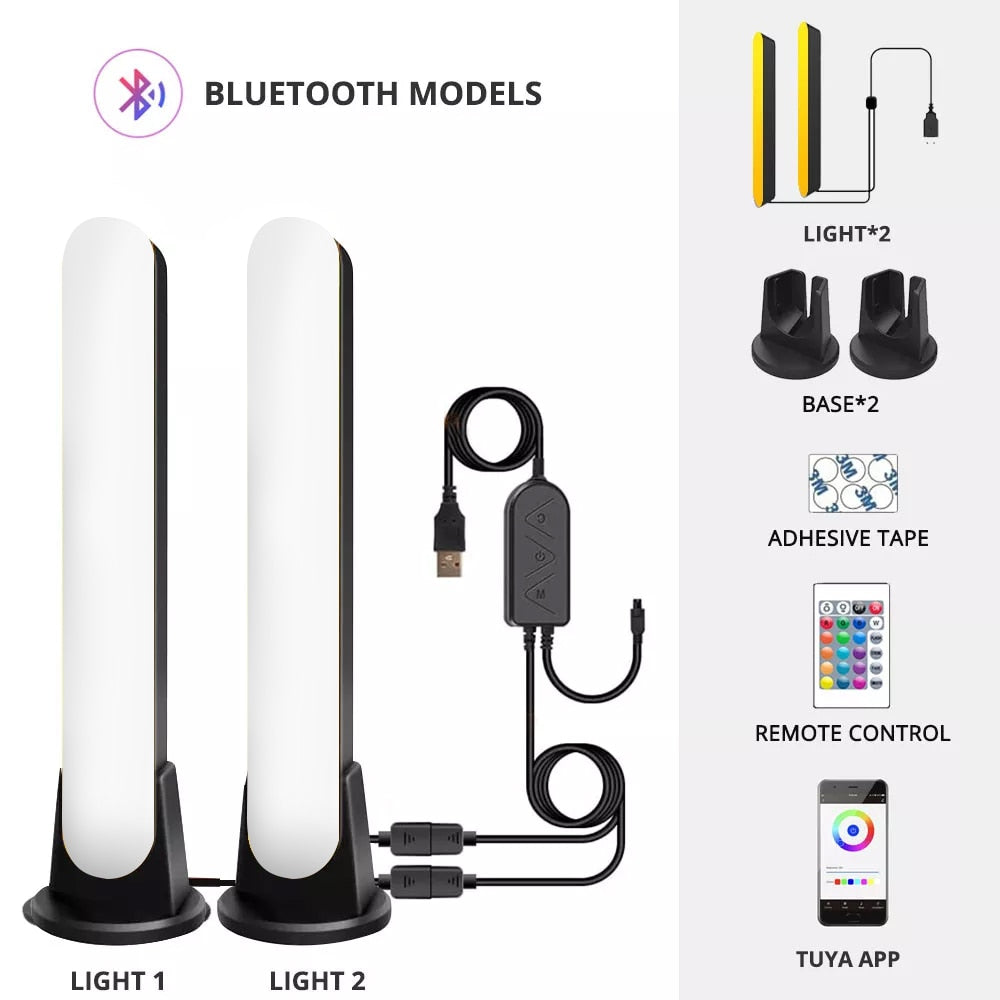 WiFi Smart LED Light Bar RGB Atmosphere Light Music Synchronization 12 Modes TV Wall Computer Game Room Decoration Night Light