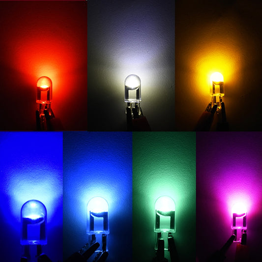 10x2021 più nuovo W5W Led T10 Car Light COB Glass 6000K White Auto Automobiles targa lampada Dome leggi DRL Bulb Style 12V