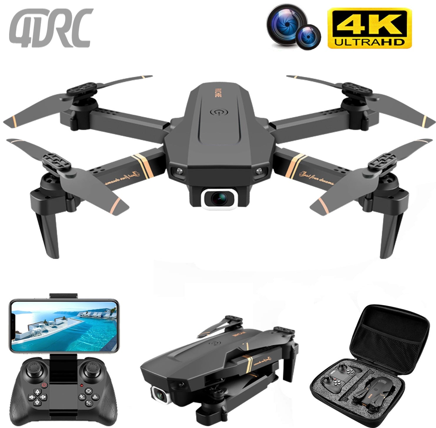 4DRC V4 Drone with 4K HD Wide Angle Camera and WiFi FPV


