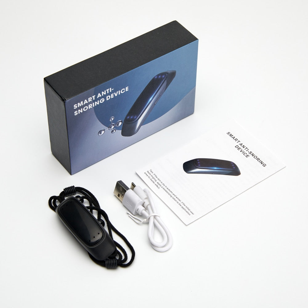 Smart Anti Snoring Device EMS Pulse Stop Snore Portable Comfortable Sleep Well Stop Snore Health Care Sleep Apnea Aid USB